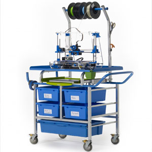 mobile makerspace 3d printer cart