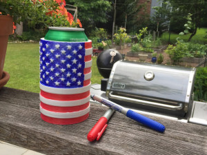 american us flag 3d printable coozie pencil pen holder makerspace project