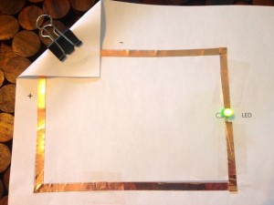 paper circuit for a makerspace project