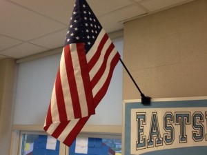 over the bulletin board flag holder 3d printable makerspace project