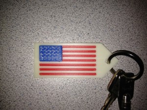 makerspace project american flag keychain 3d printable 3d printing