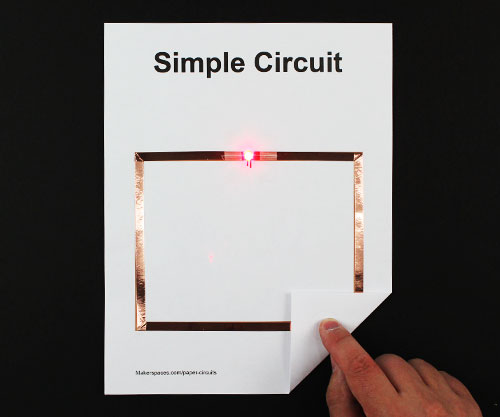 paper circuit steps makerspace project
