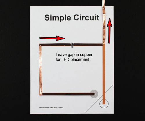 paper circuit steps makerspace project