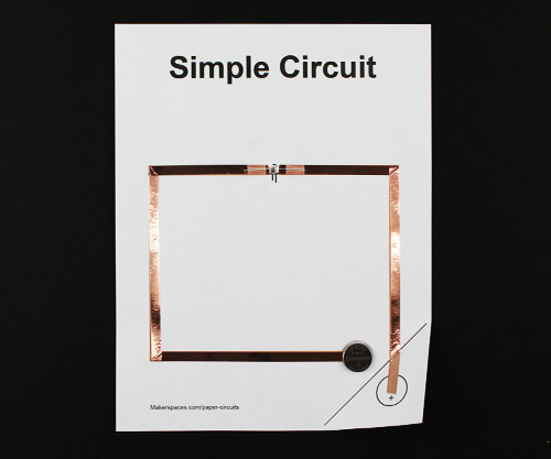 paper circuit steps makerspace project