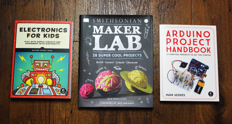 makerspace book giveaway 3 books