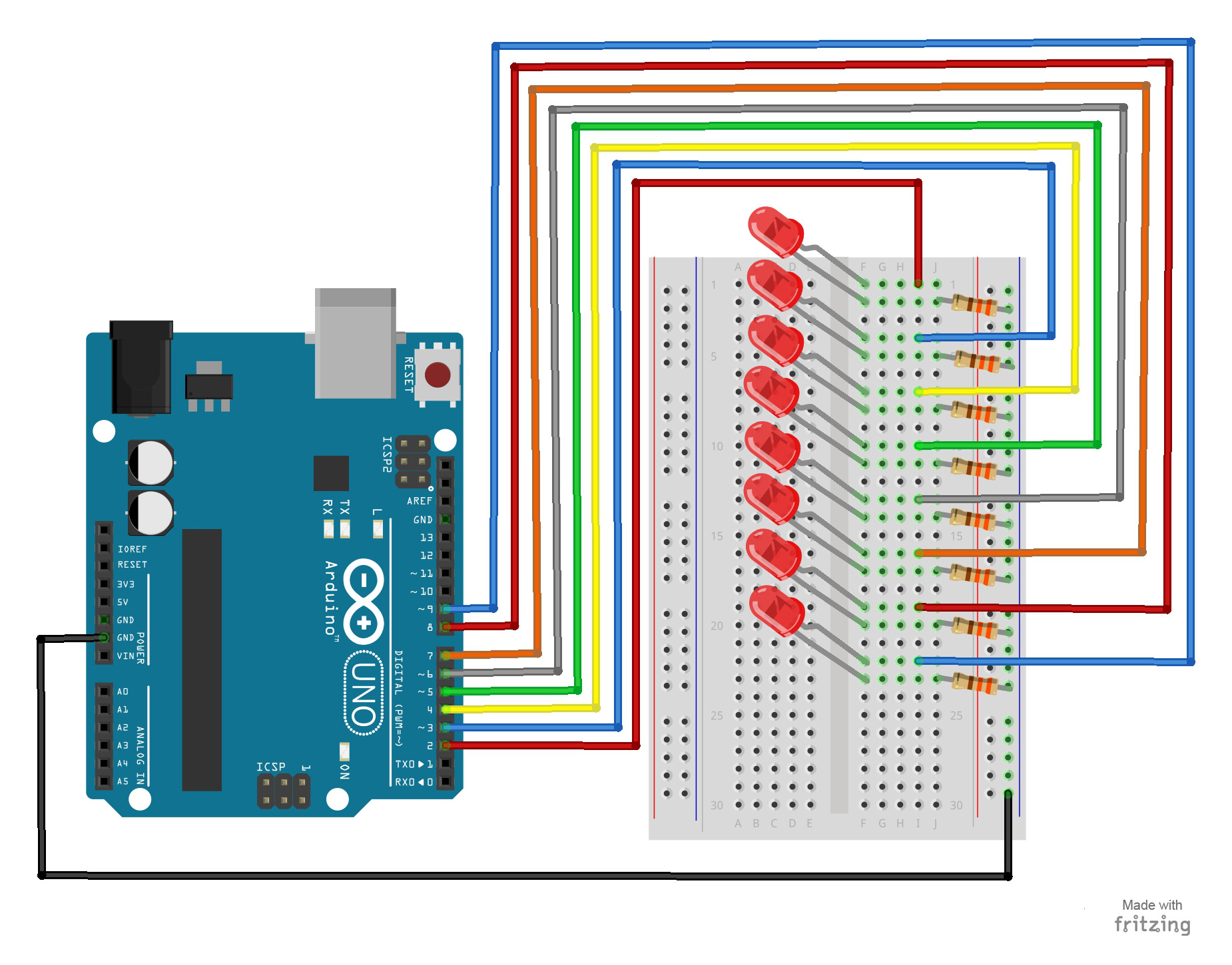 15 Arduino Uno Breadboard Projects For Beginners w/ Code - PDF