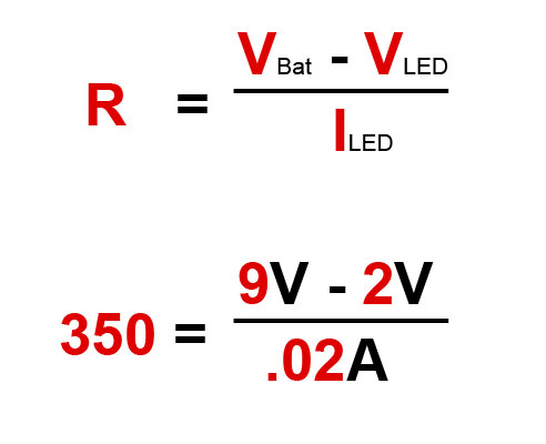 Determine the size of the resistor