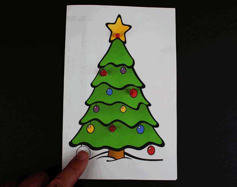 christmas tree paper circuits