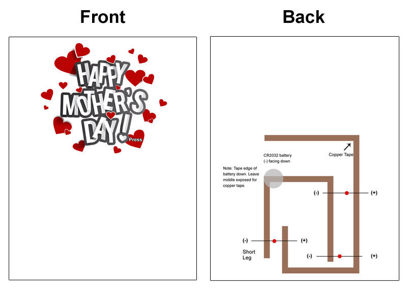 valentines day paper circuit card stem project