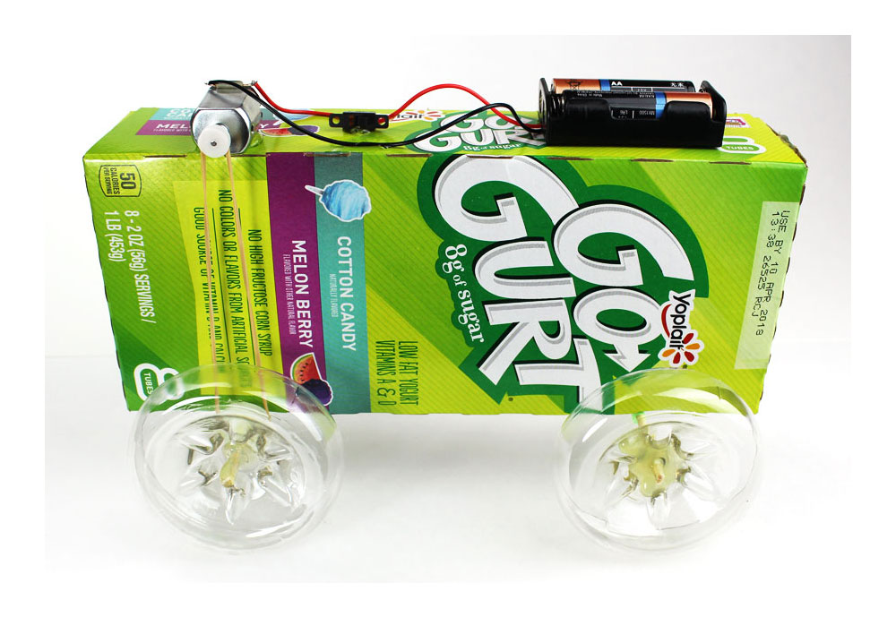 DIY mini electric battery car stem science fair project