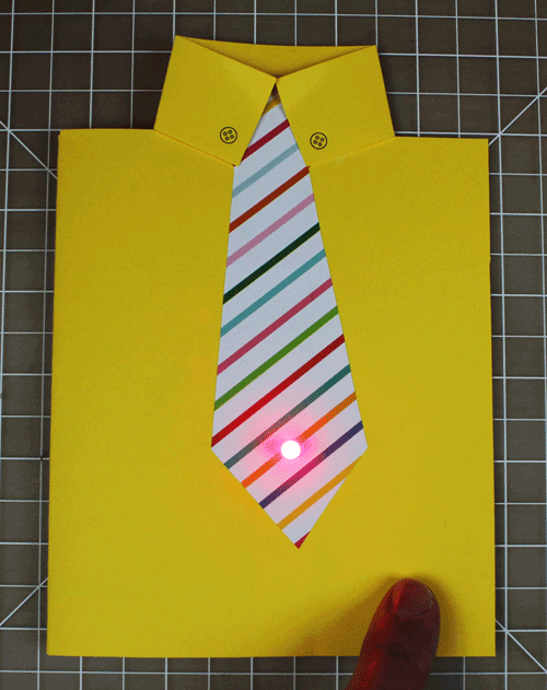 fathers day makerspace paper circuits card