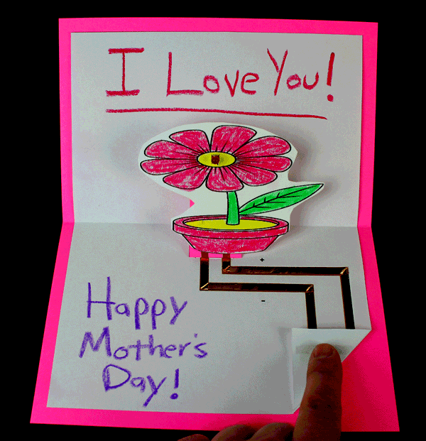 mothers day makerspace pop up card project