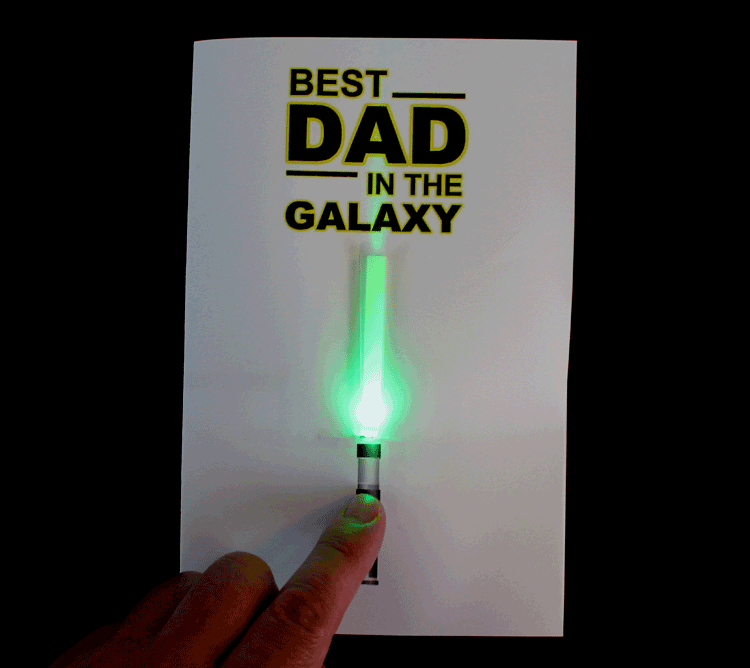 paper circuit light saber fathers day