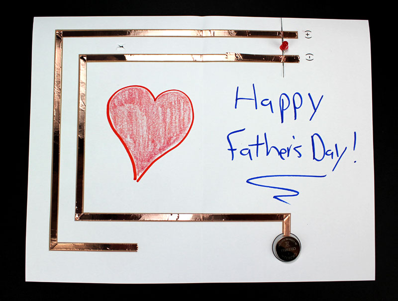 happy fathers day card light up