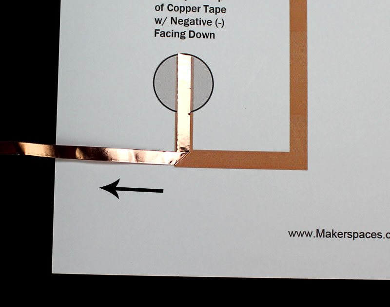 paper circuit for fathers day copper tape