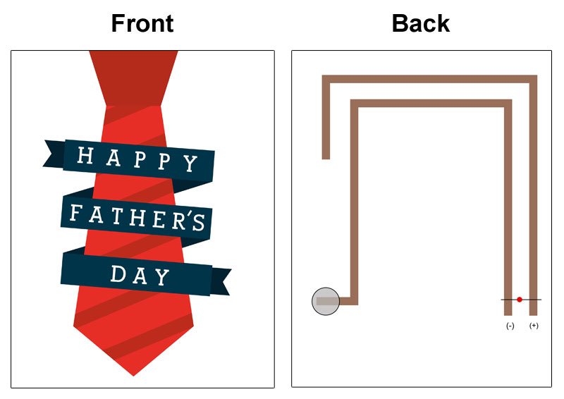 happy fathers day card light up