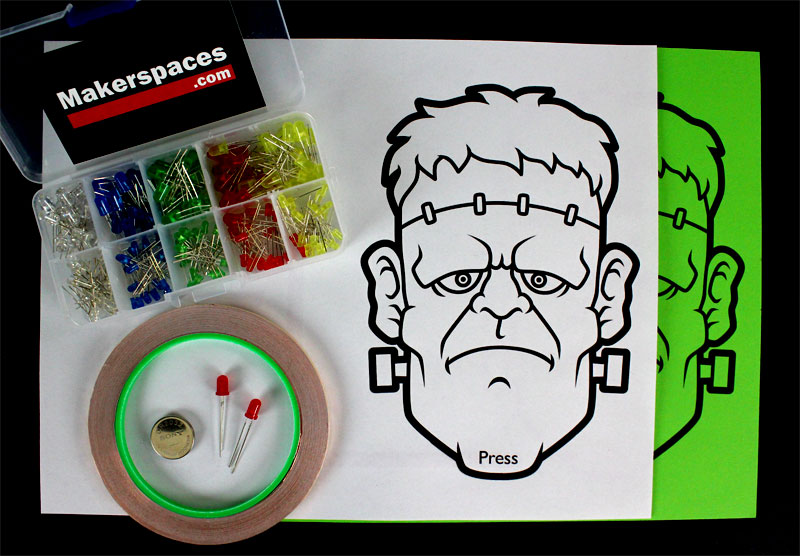 Frankenstein paper circuit project template