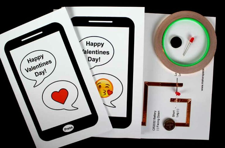 Valentines Day Paper Circuit Cards
