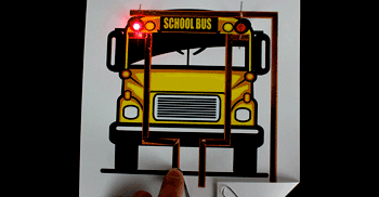 school bus paper circuit