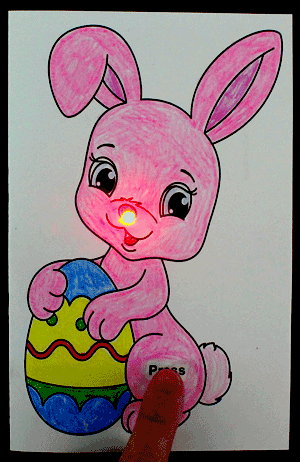 easter bunny paper circuit