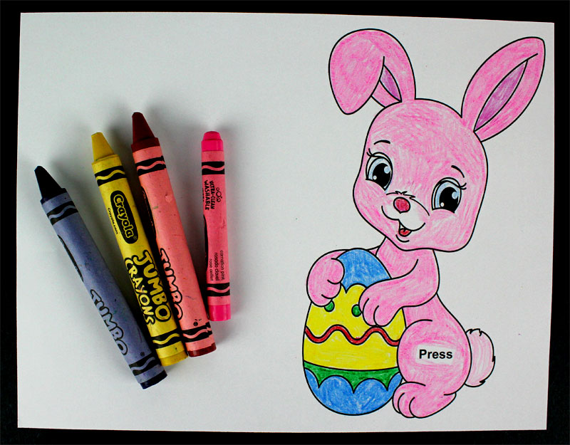 color easter bunny template