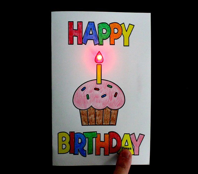 paper circuit happy birthday card