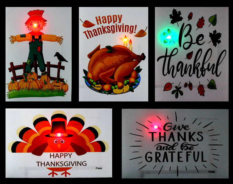 thanksgiving fall themed paper circuit projects
